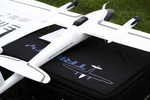 Mine survolée par drone Trinity f90+ blanc